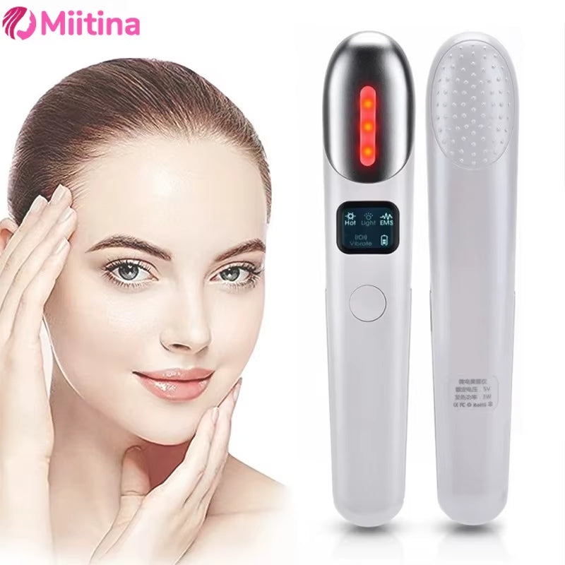 EMS Microcurrent Face Lifting Device Red Light Facial Wand Eye Neck Massager Skin Tightening anti Wrinkle Skin Care Beauty Gift