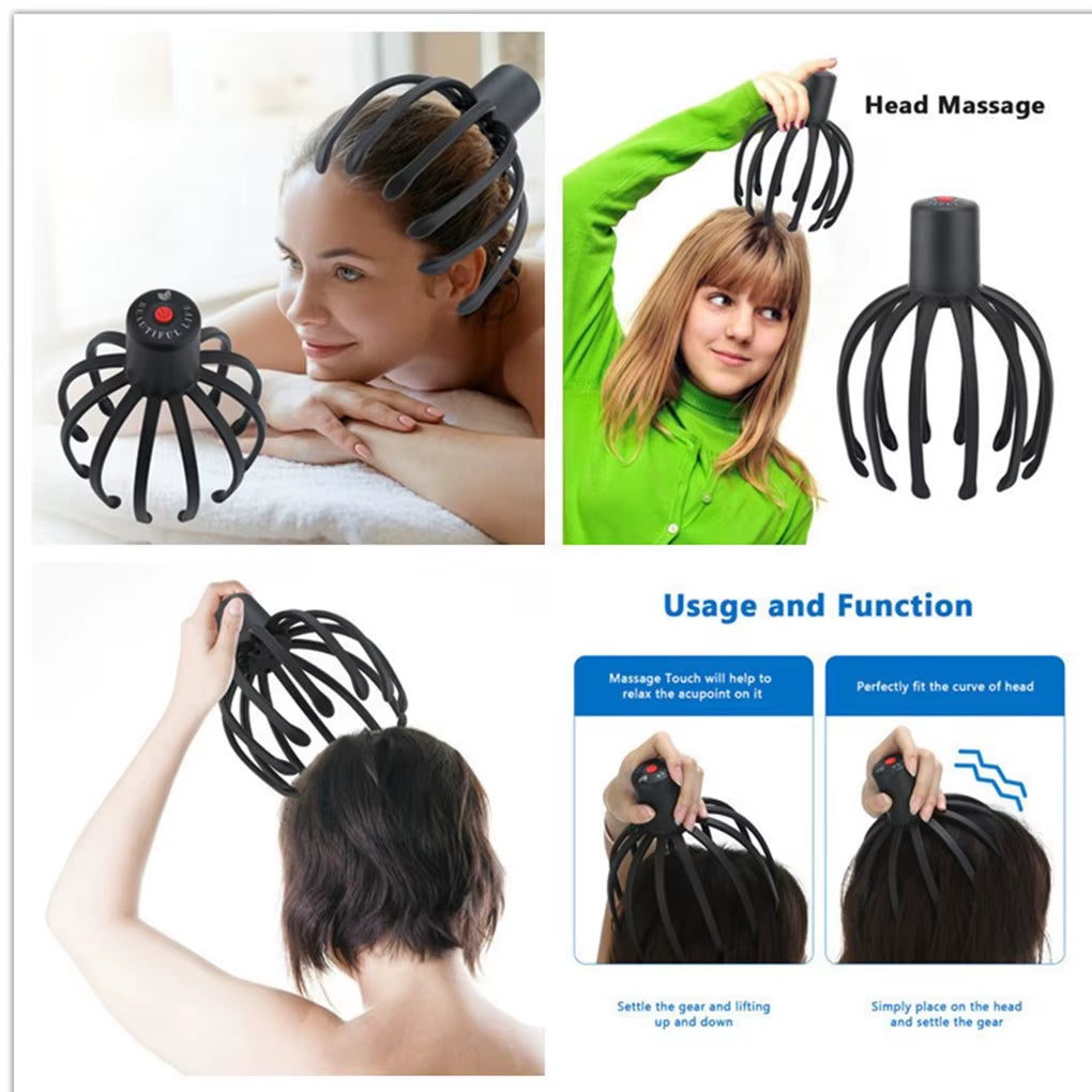 Electric Scalp Massager Vibration Relaxing Head Massage Claw Switchable