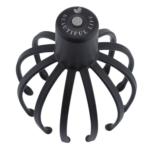 Octopus Electric Scalp Massager 360 Degree Stress Relief Head Massager Portable Hands Free Therapeutic Head Scratcher