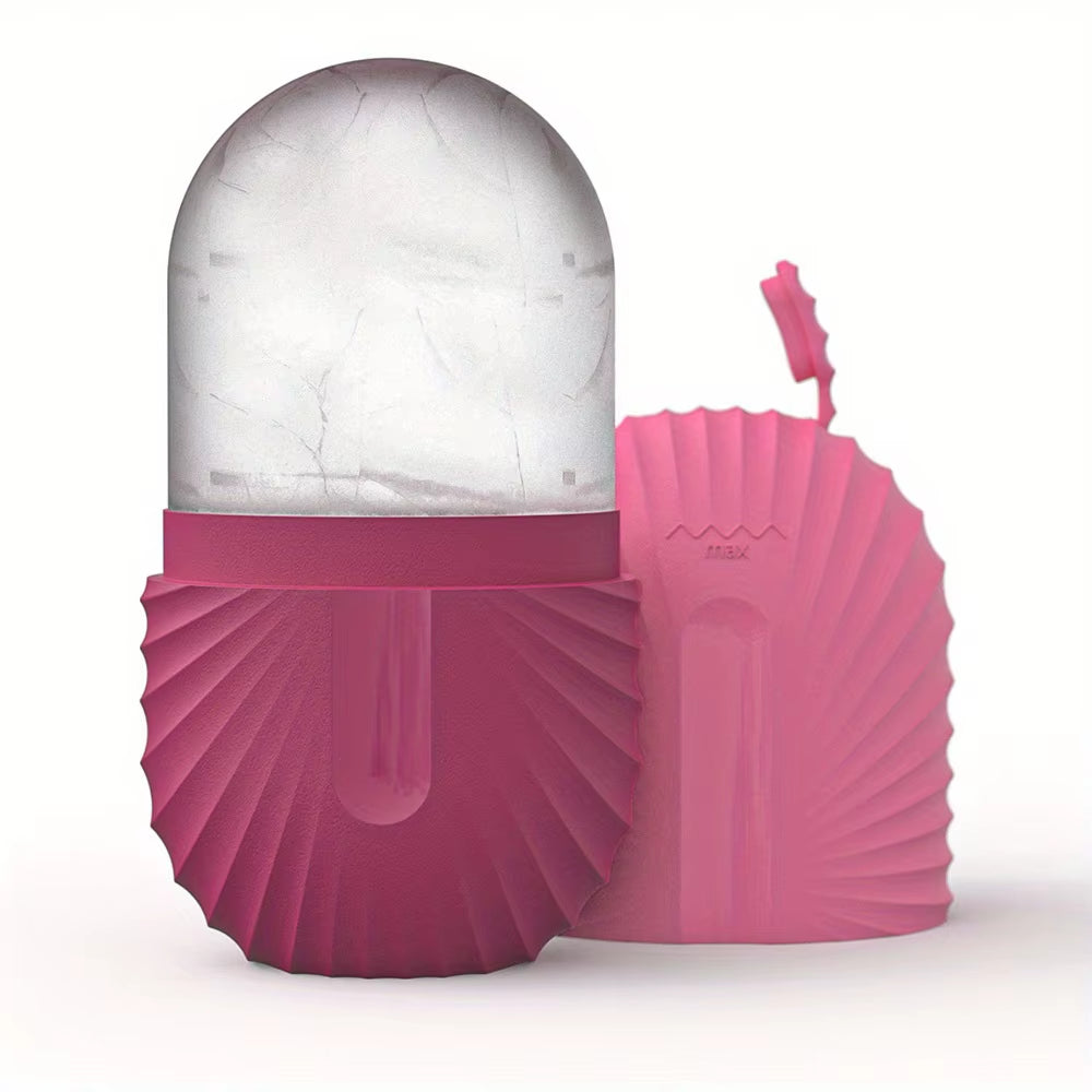 Ice Face Roller Facial Skincare Ice Roller Set, Stainless Steel Facial Roller Gua Sha Face Tool Face Massage Roller Mold Cube