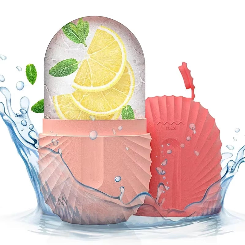 Ice Face Roller Ice Cube Beauty Massage Silicone Ice Mold for Eye Puffiness Ice Facial Roller Shrink Pores Multifunctional Mold