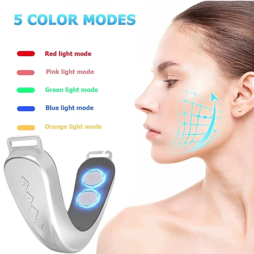 V Face Facial Massager, Intelligent Beauty Household Facial Massager, V-Shaped Facial Lifting Firming Belt, Double Chin Reducer