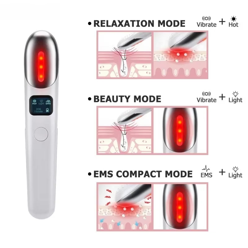 EMS Microcurrent Face Lifting Device Red Light Facial Wand Eye Neck Massager Skin Tightening anti Wrinkle Skin Care Beauty Gift