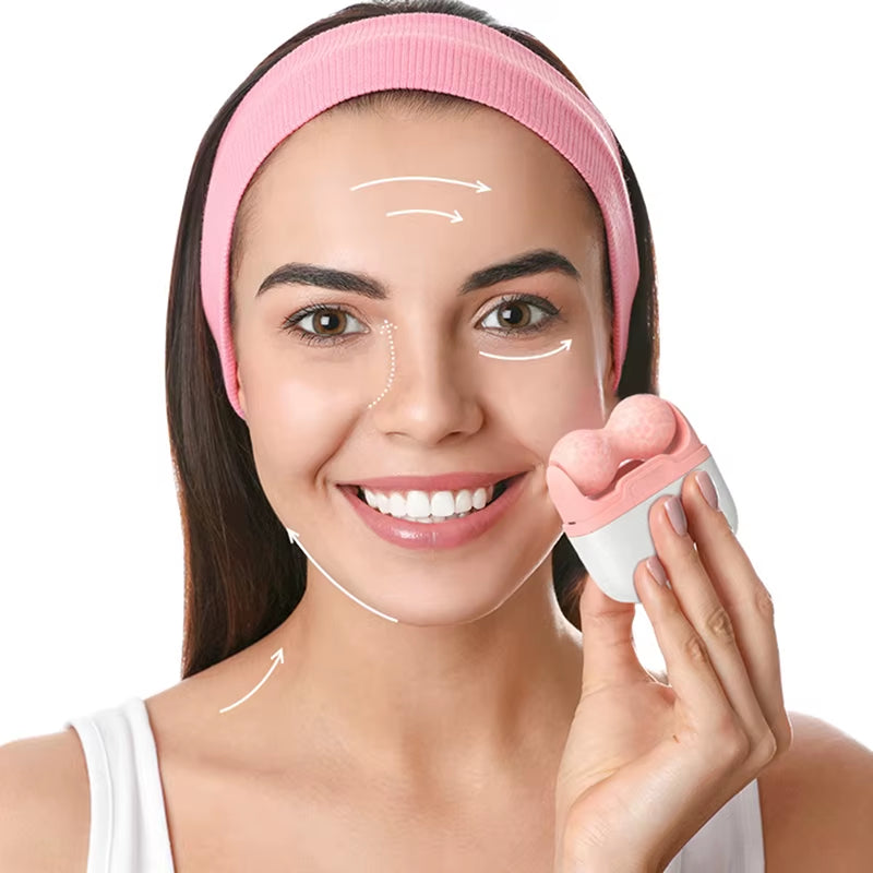 2 in 1 Ice Roller for Face Eye Pain Relief Facial Cold Massage Roller Skin Care Pain Relief Makeup Care Tool