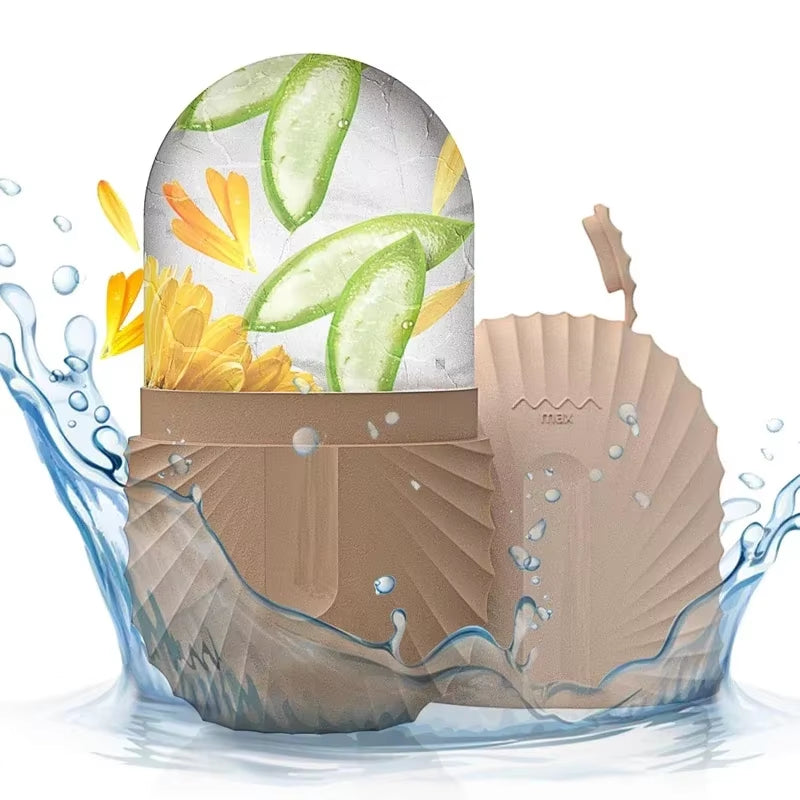 Ice Face Roller Ice Cube Beauty Massage Silicone Ice Mold for Eye Puffiness Ice Facial Roller Shrink Pores Multifunctional Mold