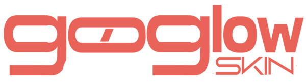 Red 'googlowl skin store' logo on a white background